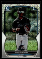 Jose Gerardo 2023 Bowman Chrome Mega Box Mojo Refractor C Card #BCP-195