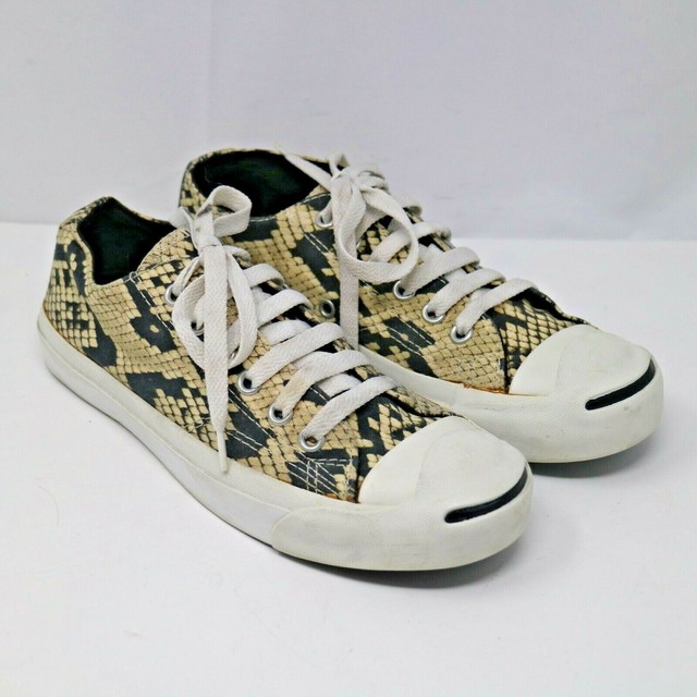 snakeskin canvas shoes