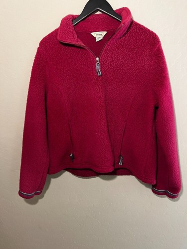 Eddie Bauer Pink Sherpa Fleece Pullover 
