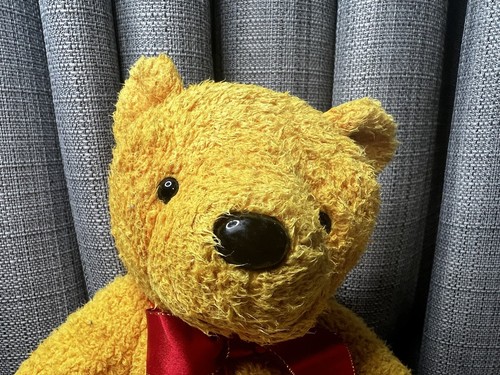 Juguete de peluche de peluche cinta roja TY Beanie Buddies Poopsie Pooh Bear - Imagen 2 de 9