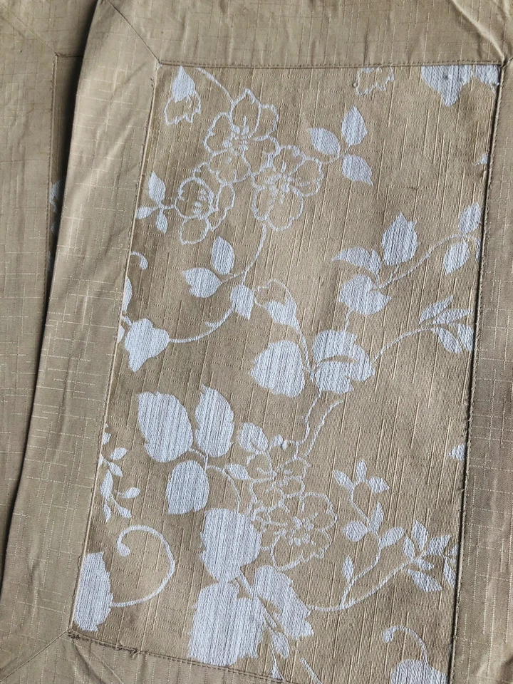 Juego de manteles individuales Marquis by Waterford floral beige blanco mesa comedor rectángulo ne Foto 3 de 4