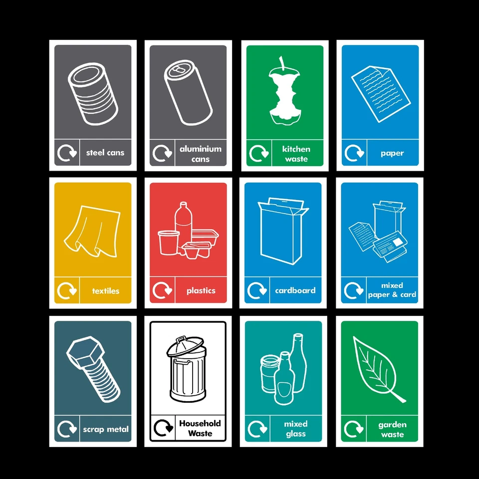 SAFETYSIGNS&STICKERS Recycling / Waste Signage - Plastic Sign, Sticker - All Sizes/Materials