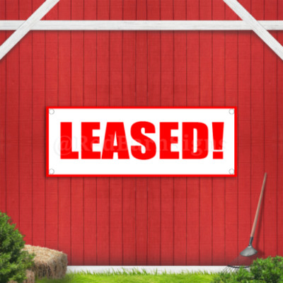 Leased! Indoor Outdoor Vinyl Banner Design