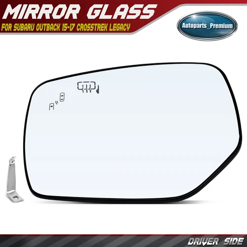 Driver Mirror Glass w/ Heated for Subaru Outback 2015-2017 Crosstrek Legacy WRX