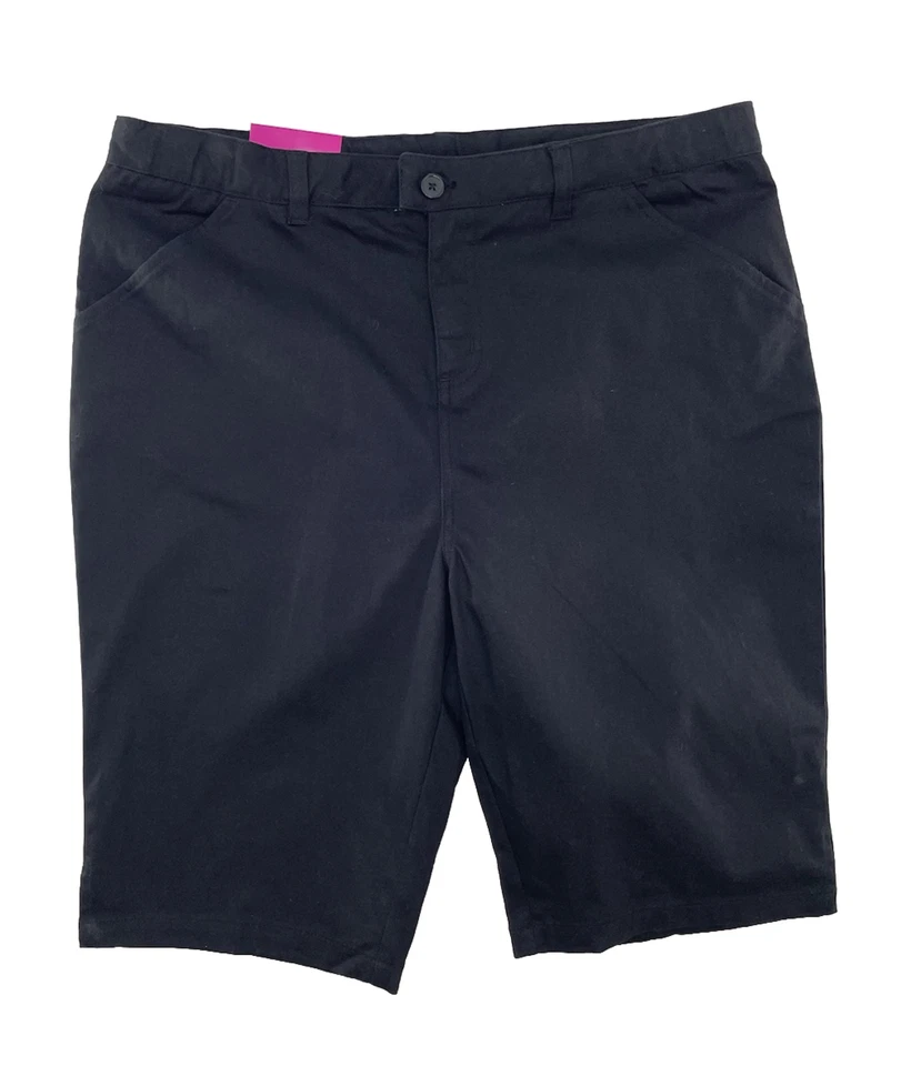 French Toast Black Bermuda Shorts Black Size 20.5 Plus — 第 3/4 张图片