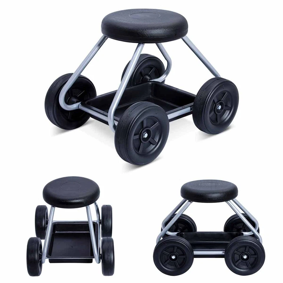 MAXIMEX Roll Sitz SECURA Garten Helfer Haushalt Gärtner Hocker Arbeits rollbar - Bild 2 von 4