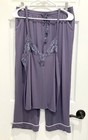 Nordstrom Lingerie  Pajama Set Camisole W/ Pants Lace Trim Blue Size M — photo 1