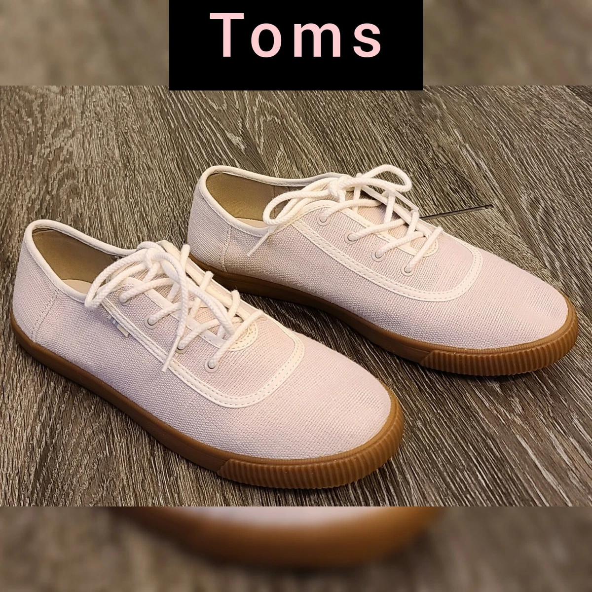 TOMS Women s 10012441 Birch Heritage Pink Burlap Casual Sneaker Size 8M Shoes