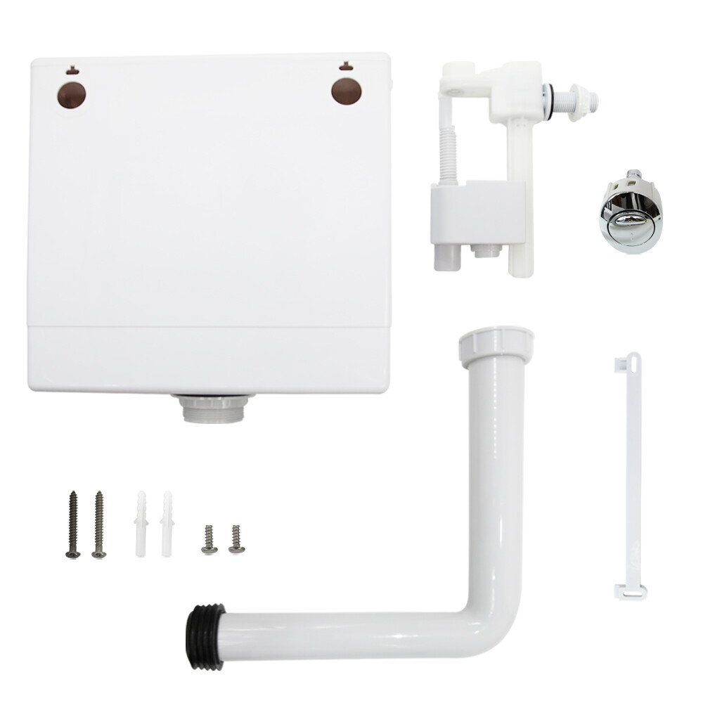BTW Toilet Concealed Cistern with Compact Dual Flush Top Access Wras ...