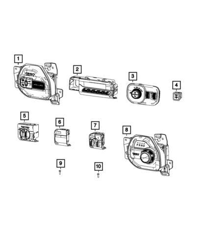 Interruptor del panel de instrumentos para Mopar (N/P 68375190AB)