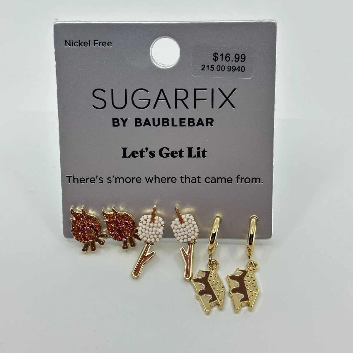 Sugarfix By Baublebar Earrings Smores Cabin Camping Outdoors Let s
