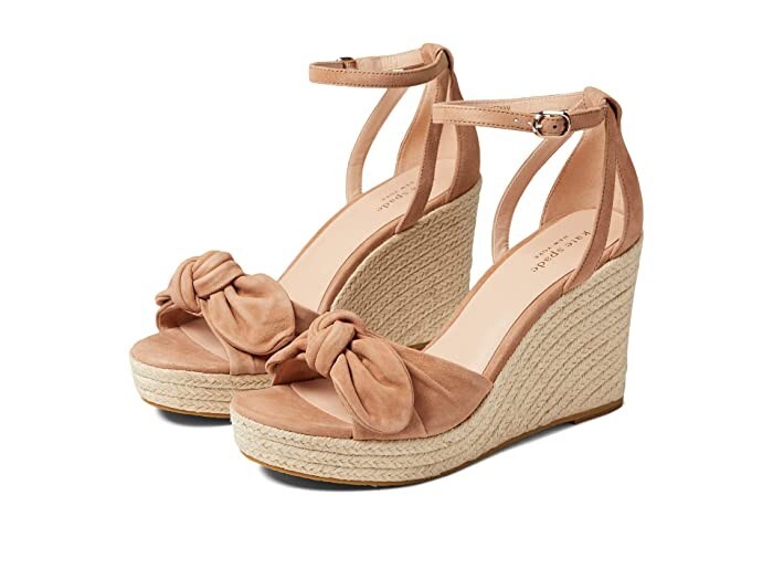 Kate Spade New York Women's Tianna Toe Knotted Bow Espadrille Wedge Sandals