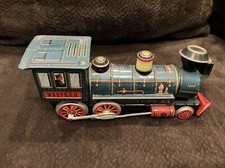 Vintage Tin Trade Mark Modern Toys Western Train Engine Locomotive Japan 1966