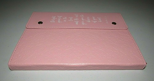 DUSTY PINK FILIGREE "DELIGHT YOURSELF IN THE LORD" PROVERB DOUBLE SNAP JOURNAL - Picture 3 of 7