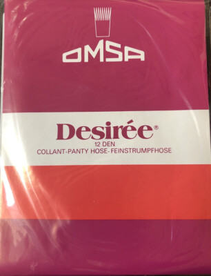 1 Omsa Vintage Desirée Sexy Strumpfhose mit Streifen Post 12 Den. Gr.1 Farbe Schwarz