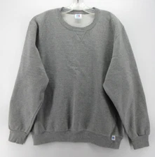 VINTAGE Russell Athletic Sweatshirt Men Large Gray Pullover Blank Crewneck Y2K