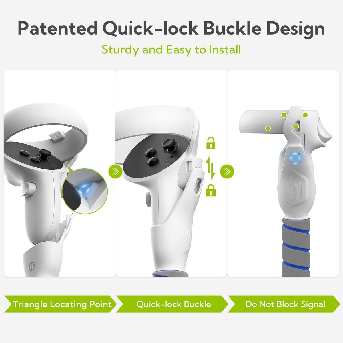 Handle Attachments for Oculus Quest 2 Controller Accessories, VR