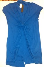 Blue Front Wrap Dress-Women's Size Large
