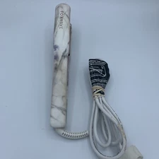 FOXYBAE Flat Iron White Marble 1" Rose Gold Ceramic Tourmaline MRBL-L-FI