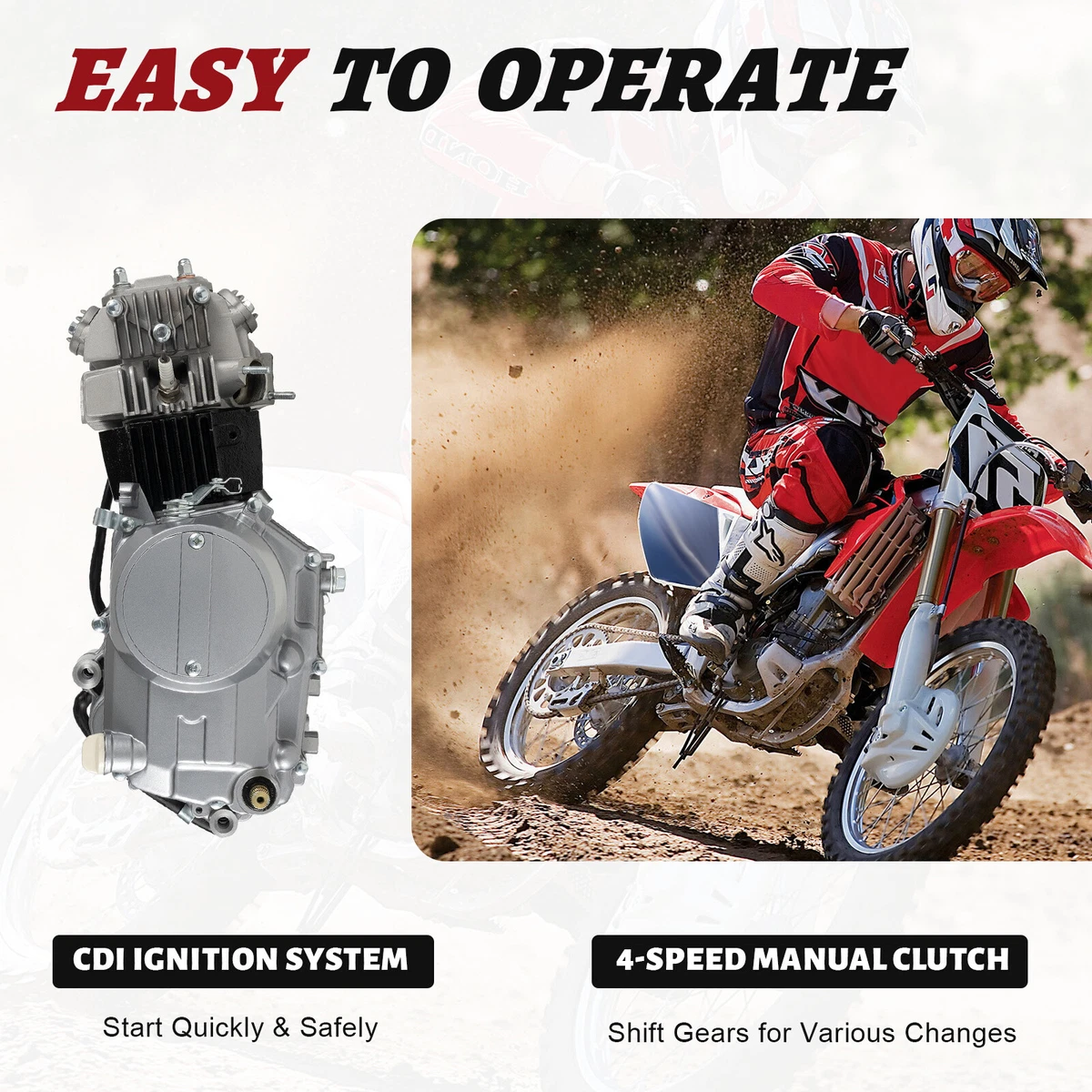125CC 4 Stroke CDI Motor Engine Pit Dirt Bike ATV Quad For Honda
