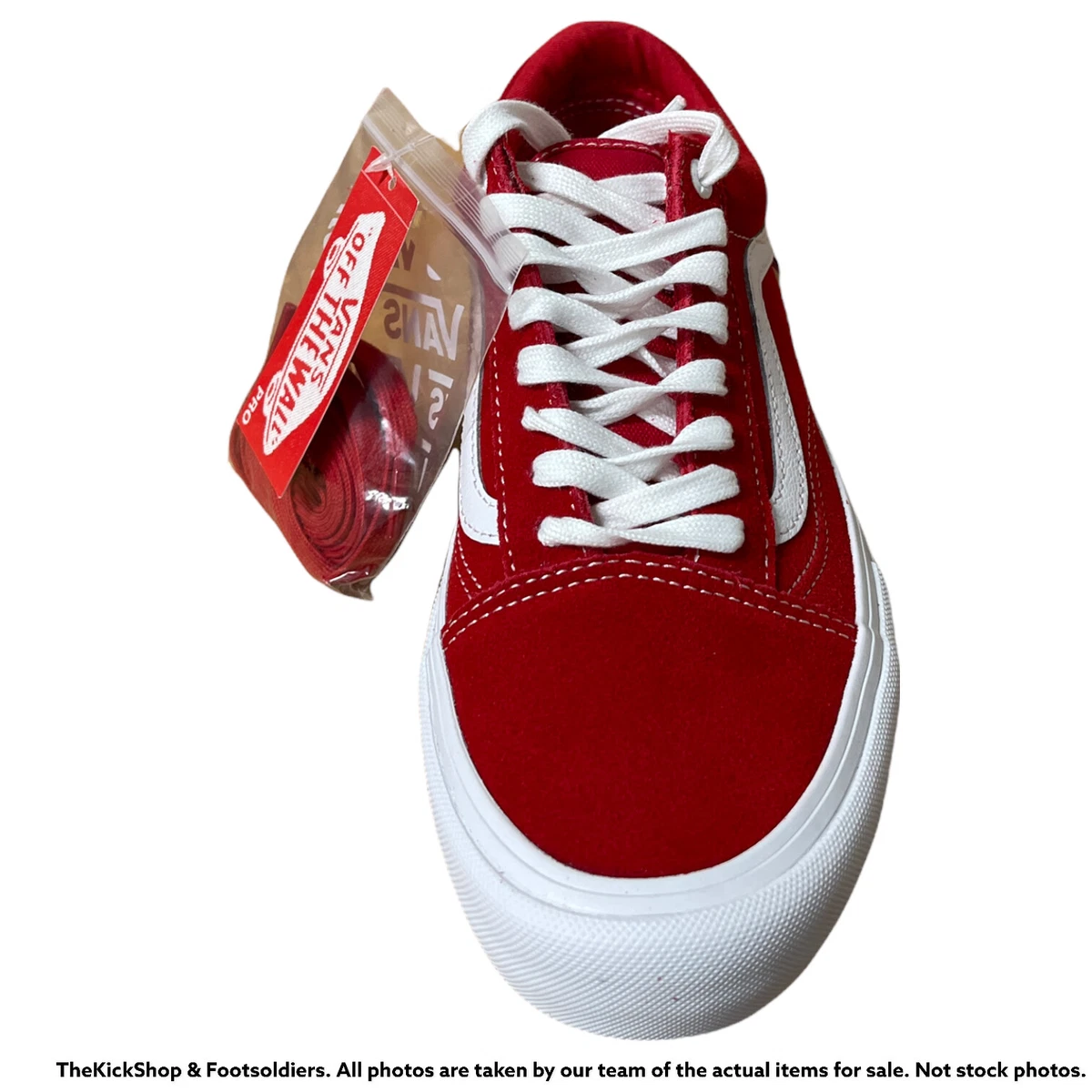 VN000ZD4AJL1 VANS Old Skool Pro Suede Red White Men Sneakers