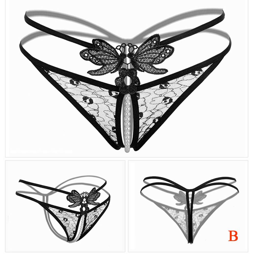 Thong Pearl Gstings Hollow Lace Lingerie Tback Panties Underwear