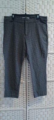 Old Navy High-Rise Pixie Skinny Ankle Pants Secret Pockets 18 Grey & Black