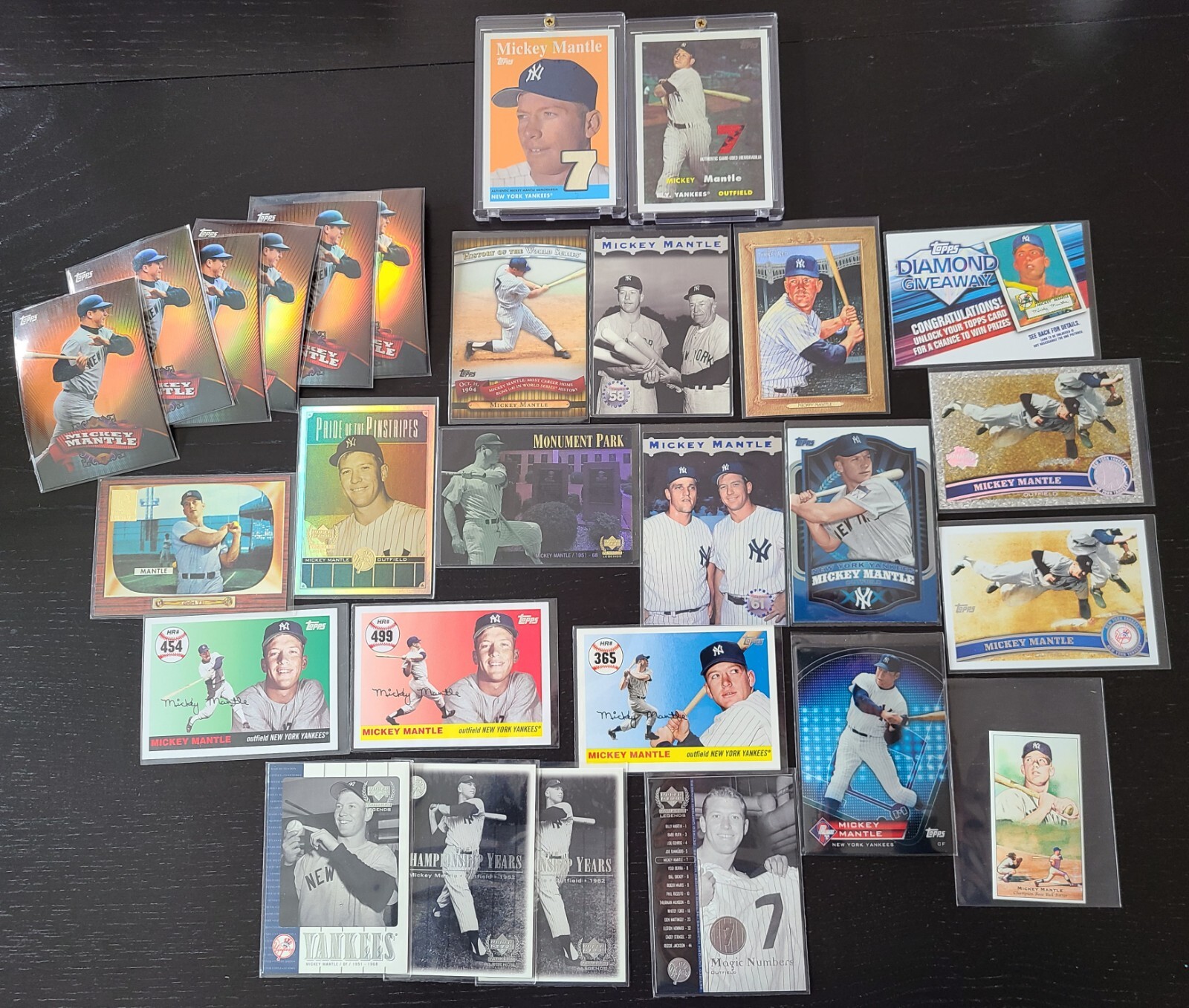 2007 2008 Topps Mickey Mantle Game Used Jersey Cards MMR 57 & 58 28