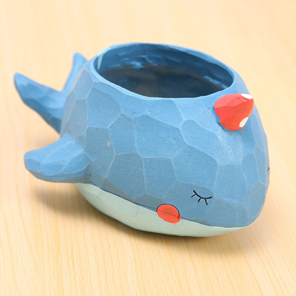 Resin Whale Flower Pots Succulent Planter Nursery Pot Home Decoration for