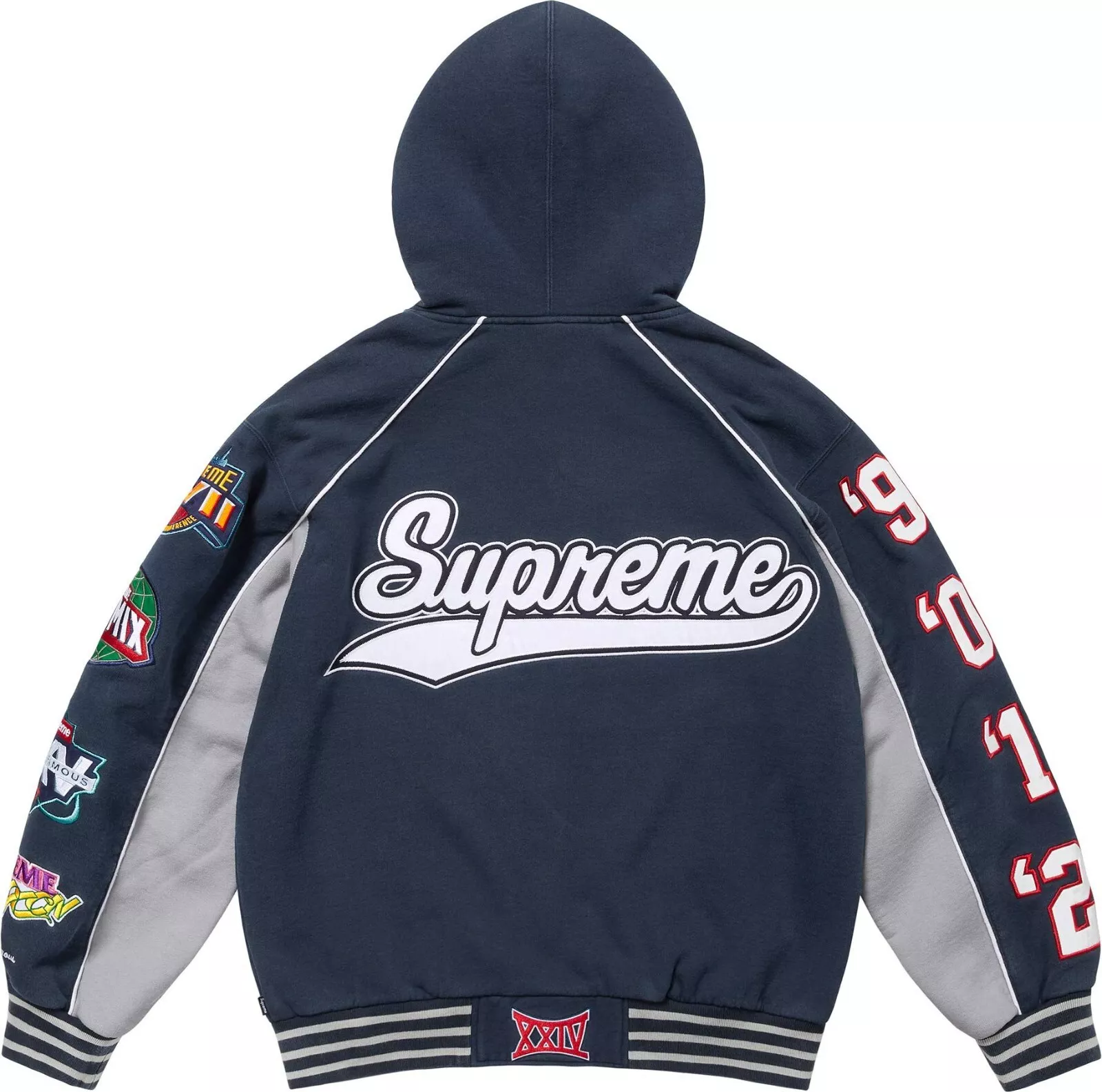 Sweat à capuche zippé Supreme Playoffs bleu marine (taille S)   PRÊT À EXPÉDIER