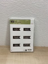 Stampin' Up Banner Greetings Set Of 6 Rubber Stamps