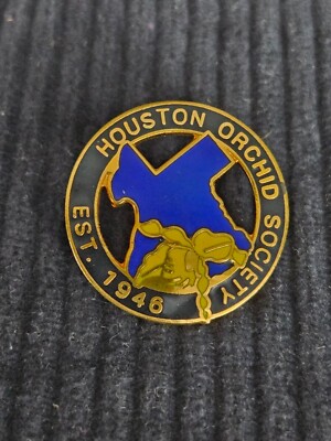 HOUSTON ORCHID SOCIETY  Est. 1946   ORCHIDEE   Pin / Pins *aus Sammlung* 16613