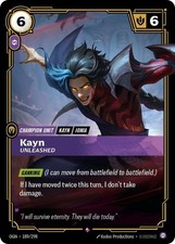 1X-Kayn - Unleashed - 189/298 - Rare - Foil-Riftbound 01 Origins-Riftbound Leagu — live eBay listing