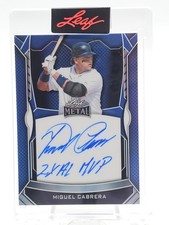 MIGUEL CABRERA 2025 LEAF METAL AUTO AL MVP INSCR #I-MG1 /75 Q3474