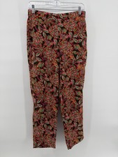 J. Crew Women 10 Jamie Pant Floral Print Pull-On Drapey Boho Artsy Multicolor