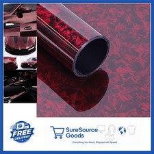 Forged Carbon Fiber Vinyl Wrap Red 1ft X 10ft Easy Installation Auto Sticker