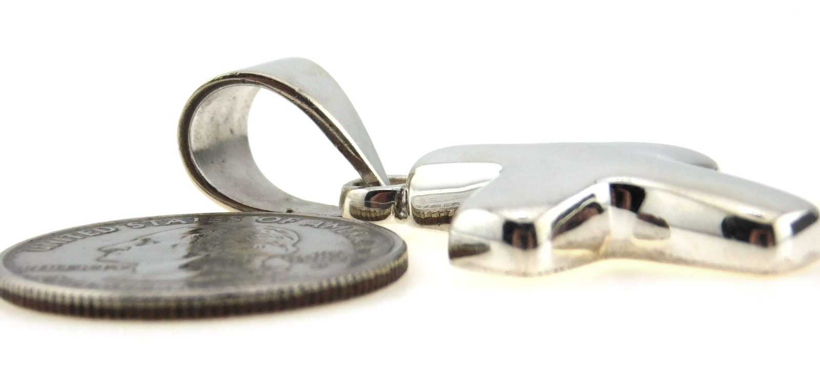 Modern 925 Sterling Silver Basic Plain Puffy Cros… - image 7