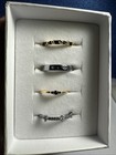 Bomb Party Luxe Bands “Elevated Queen Moves” Sz 8 - 4 Rings Hematite And Gold — photo 2