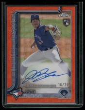 2025 Topps Chrome #RA-JB Jake Bloss Rookie Autographs Orange Wave #/25