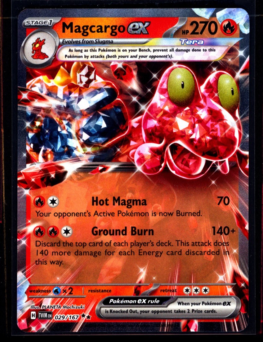 Magcargo ex 29/167 Double Rare Twilight Masquerade TCG Pokemon NM 0101#128