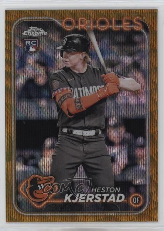 2024 Topps Chrome Gold Wave Refractor 45/50 Heston Kjerstad #142 Rookie RC 0j5i