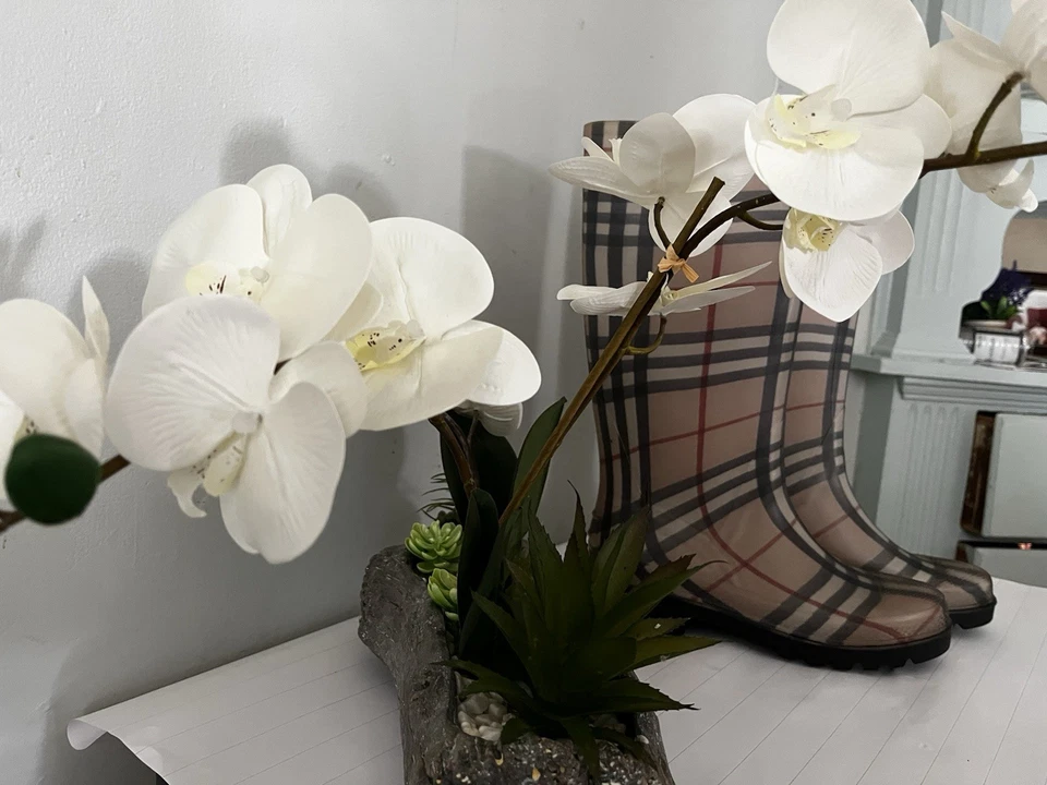 Botas de lluvia Burberry para mujer talla 38 EE. UU. 5. Excelente estado. Hecho en FRANCIA Foto 4 de 4