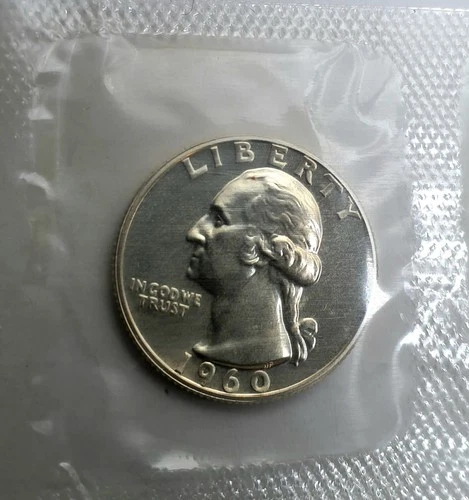 1960 Washington Silver Mint Proof Quarter  90% silver SEALED