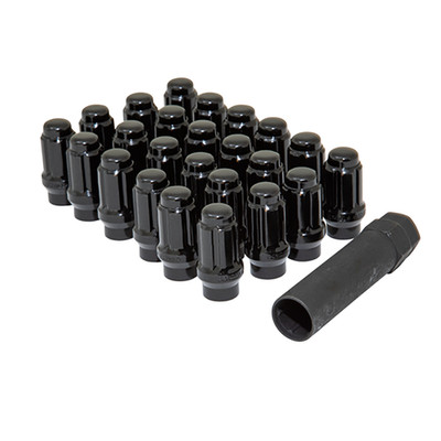 Gorilla K6CES-12150BGR Black Closed Spline Lug Nut Kit M12x1.50 24PC w/Key
