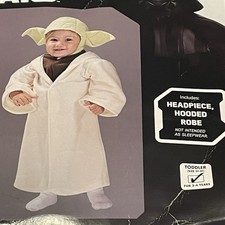2017 Rubies Star Wars Yoda Toddler 3T 4T Halloween Cosplay Costume 510147