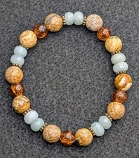 Women's Stylish Earthy Boho Mix Beaded Stretch Bracelet 17cm S/M Wrist