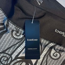 bebe Sport Abstract Black White Ankle Leggings Women's Size M Stretch