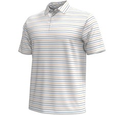 NEW Men's Under Armour Golf T2 Green Trace Stripe Polo White Accent 2XL