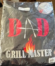 Tablier bavoir Dad Grill Master Grillin 28 x 35 en 100% coton noir brodé