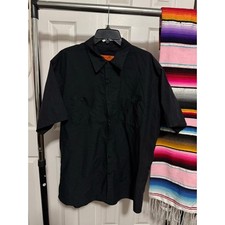 Red Kap Black Button-up SS Shop Shirt